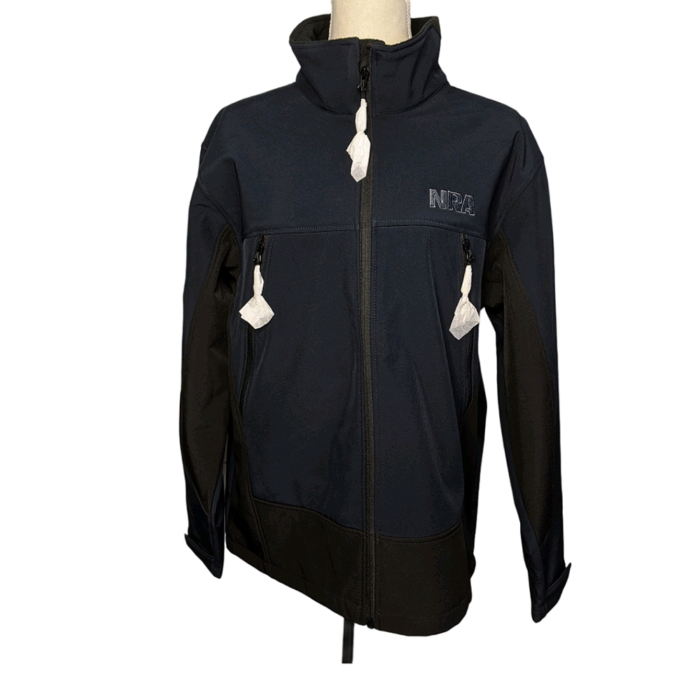 NRA Blue/black soft shell full Zip Jacket BNWOT